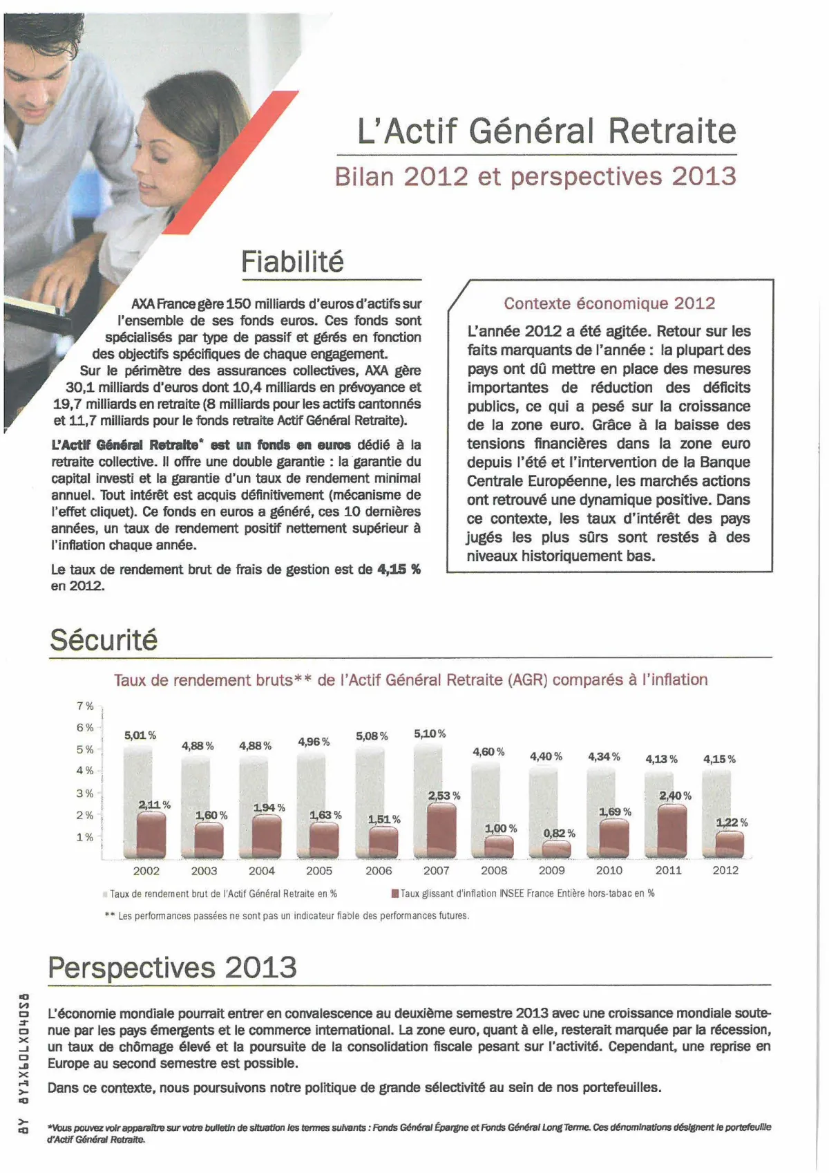 L'Actif Général Retraite : bilan 2012 et perspectives 2013