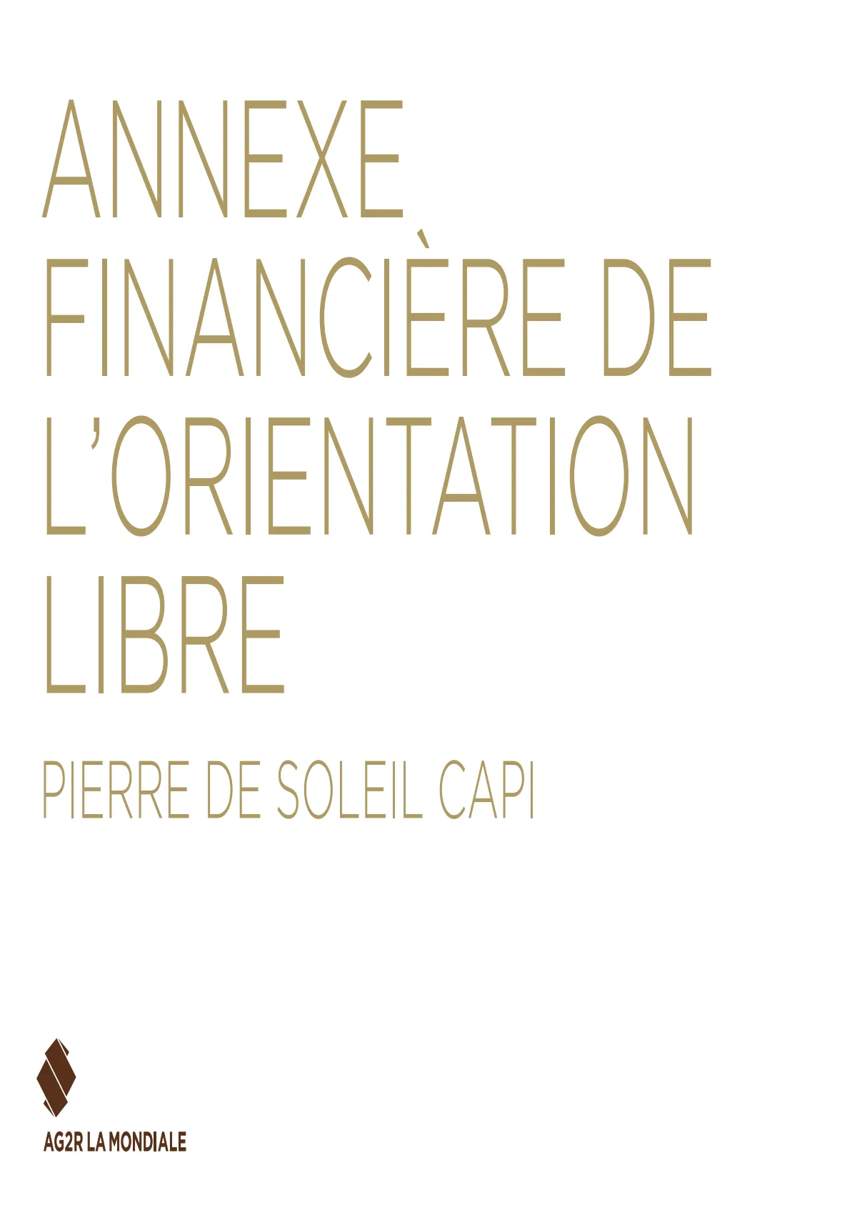 Annexe financière orientation libre