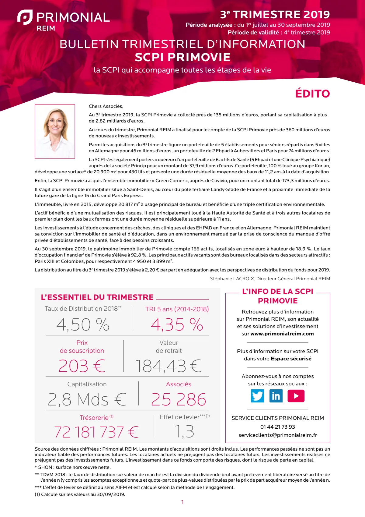 Bulletin trimestriel - 3ème trimestre 2019