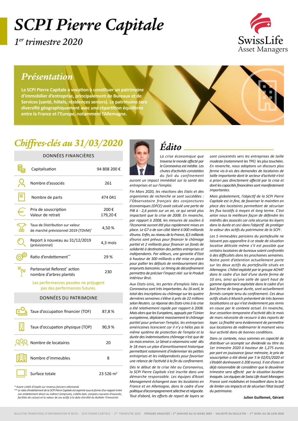 Bulletin trimestriel - 1er trimestre 2020