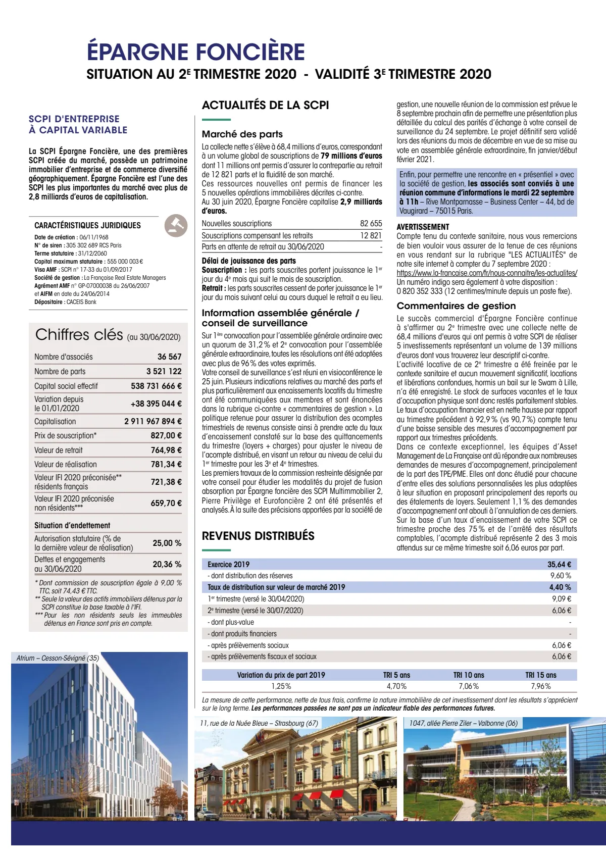 Bulletin trimestriel - 2ème trimestre 2020