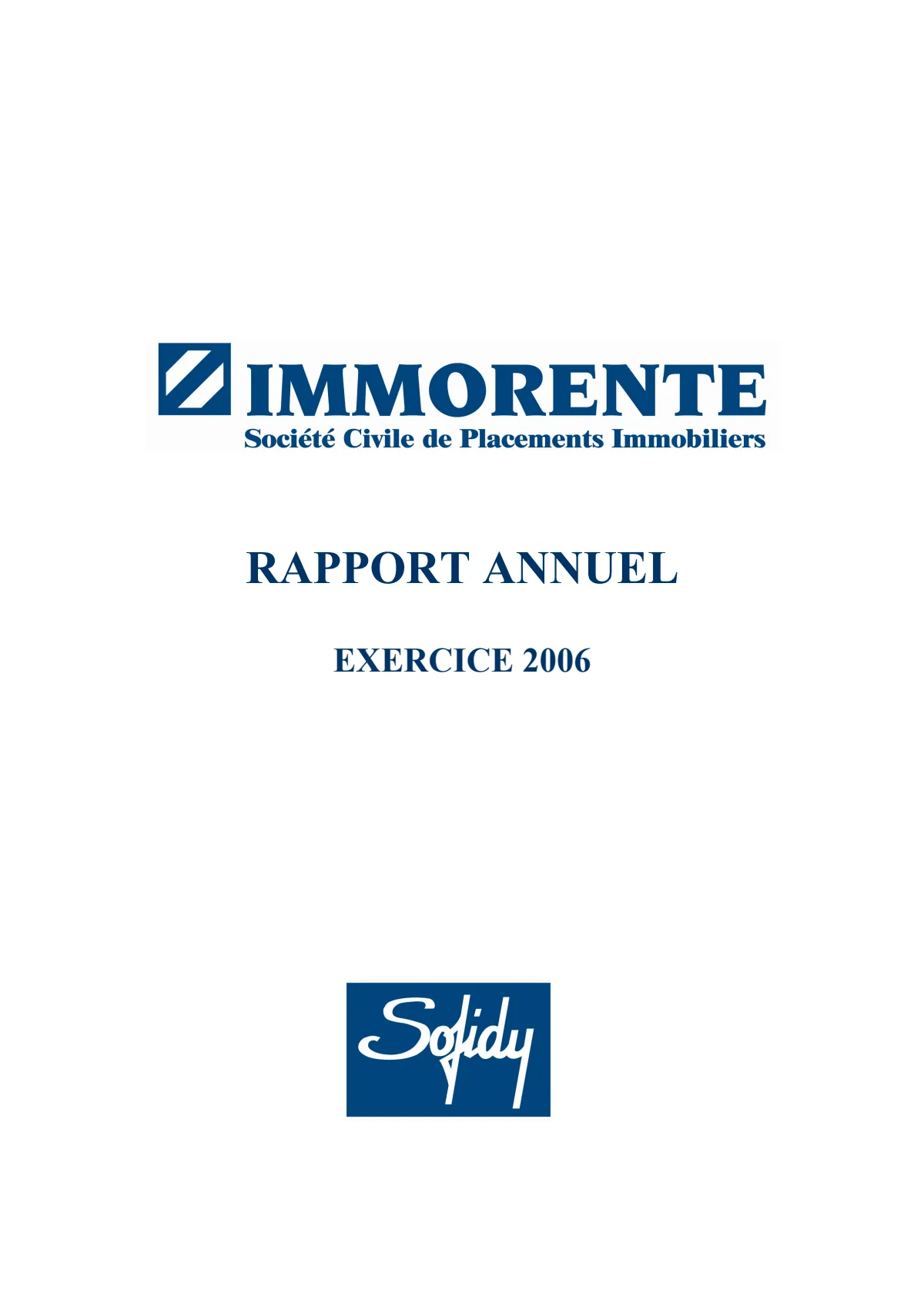 Rapport annuel - 2006