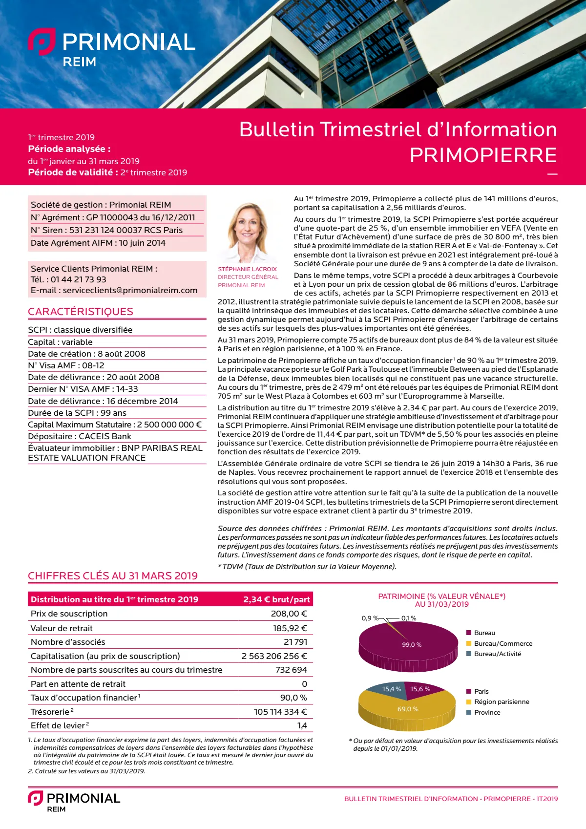 Bulletin trimestriel - 1er trimestre 2019