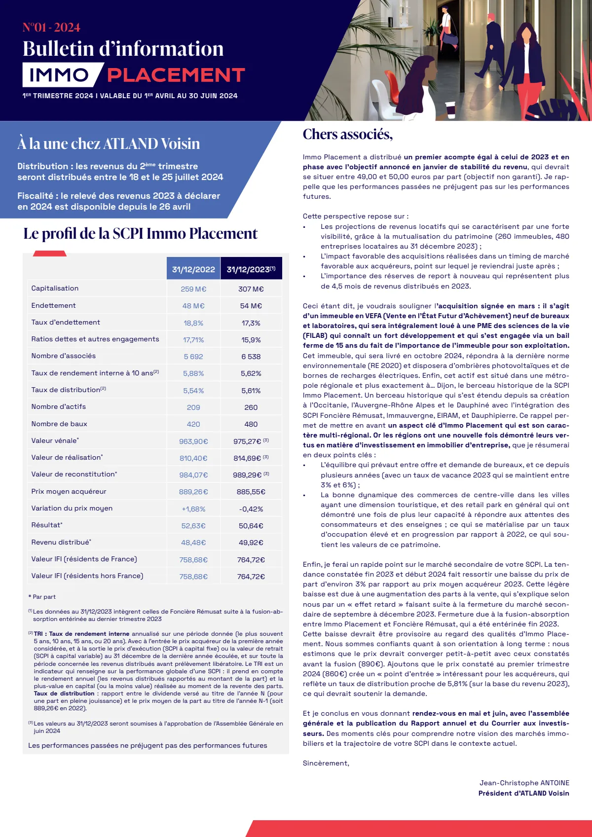 Bulletin trimestriel - 1er trimestre 2024