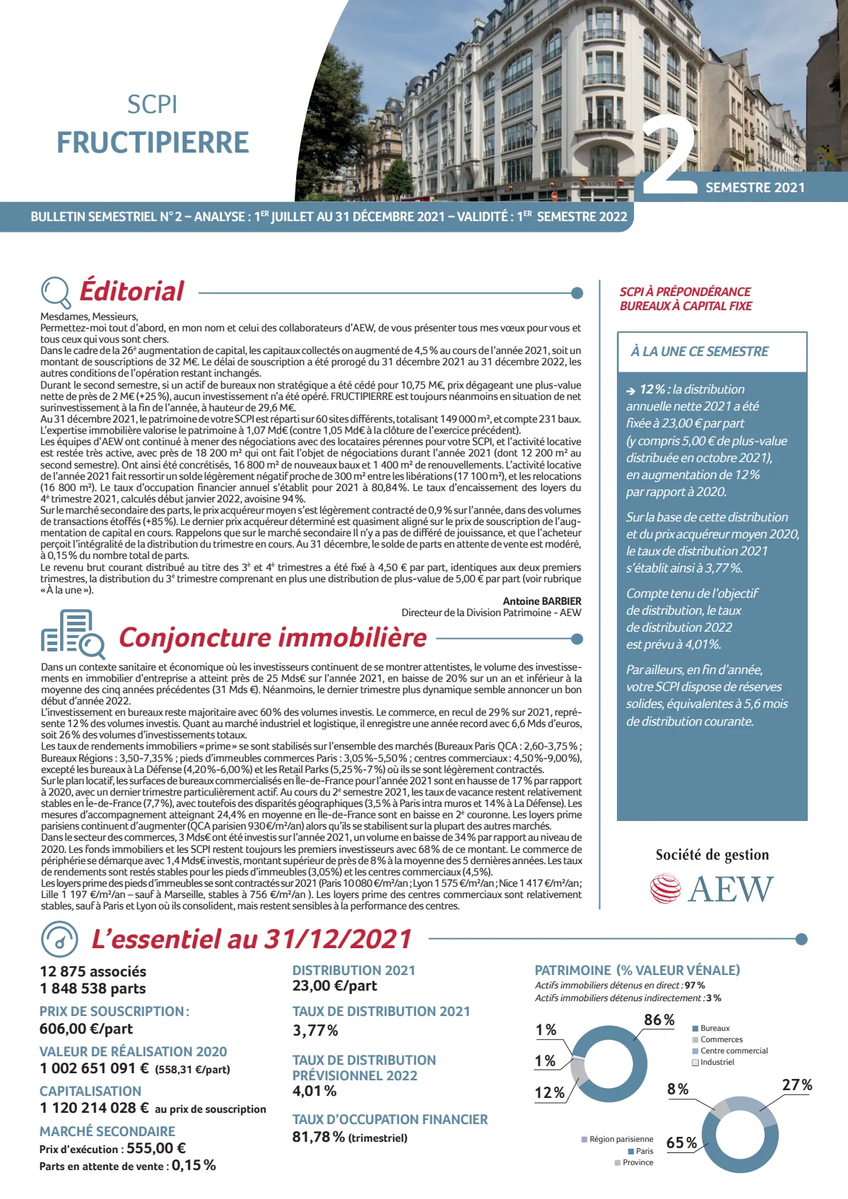 Bulletin trimestriel - 4ème trimestre 2021