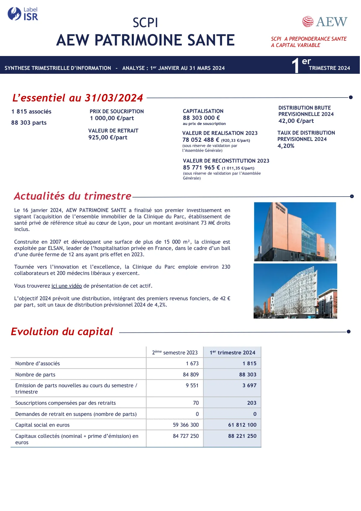 Bulletin trimestriel - 1er trimestre 2024