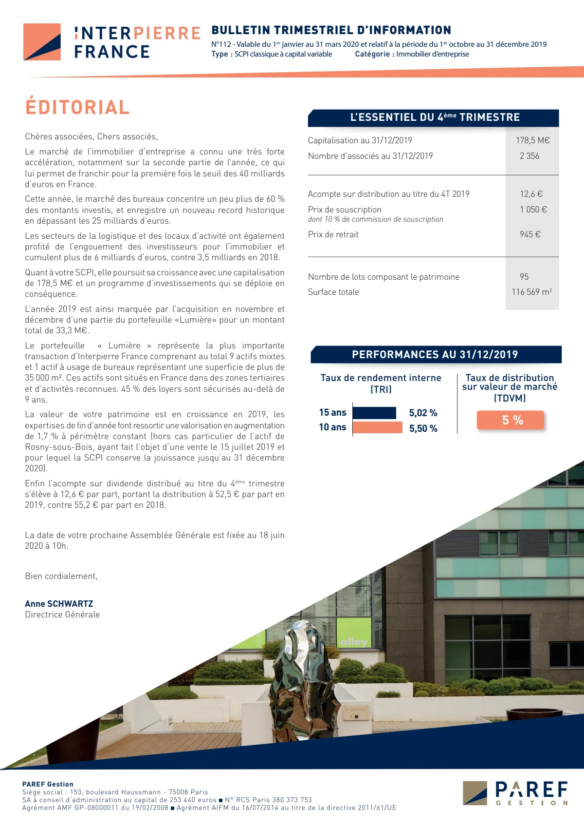 Bulletin trimestriel - 4ème trimestre 2019