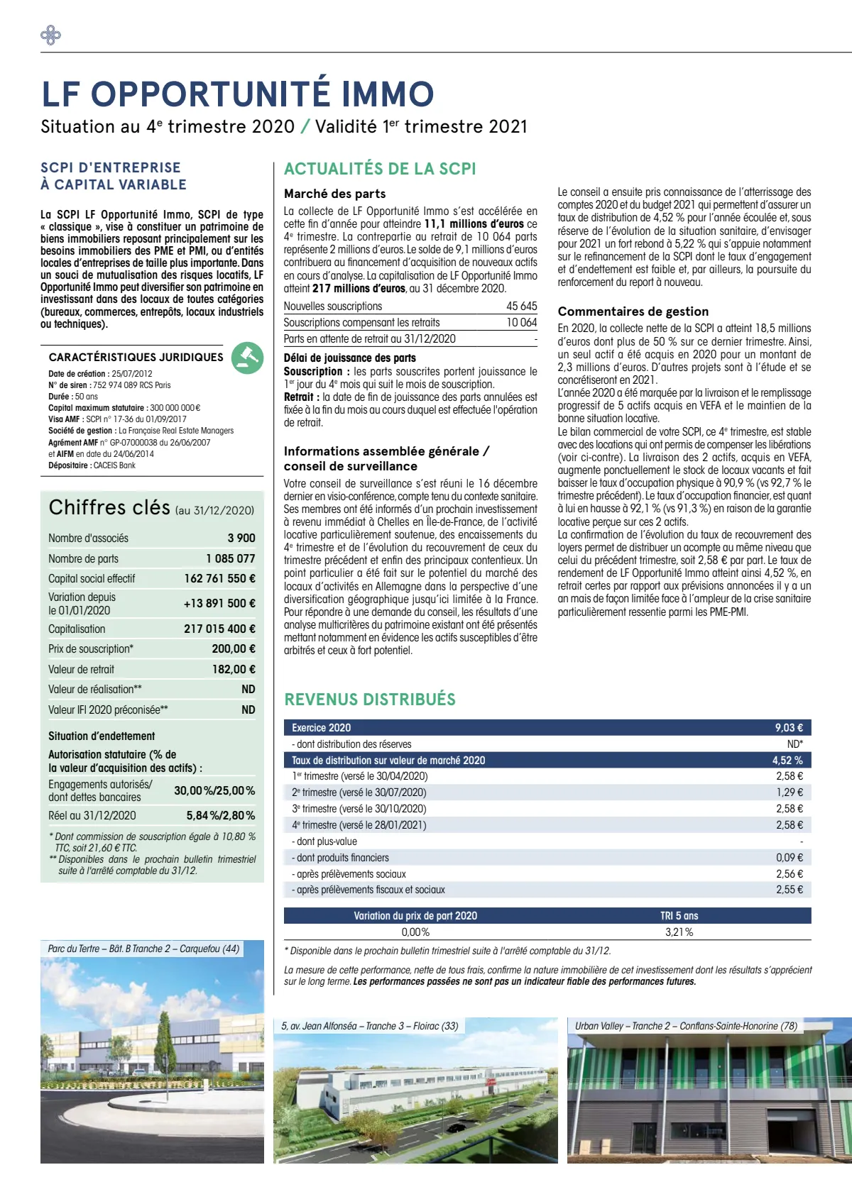 Bulletin trimestriel - 4ème trimestre 2020