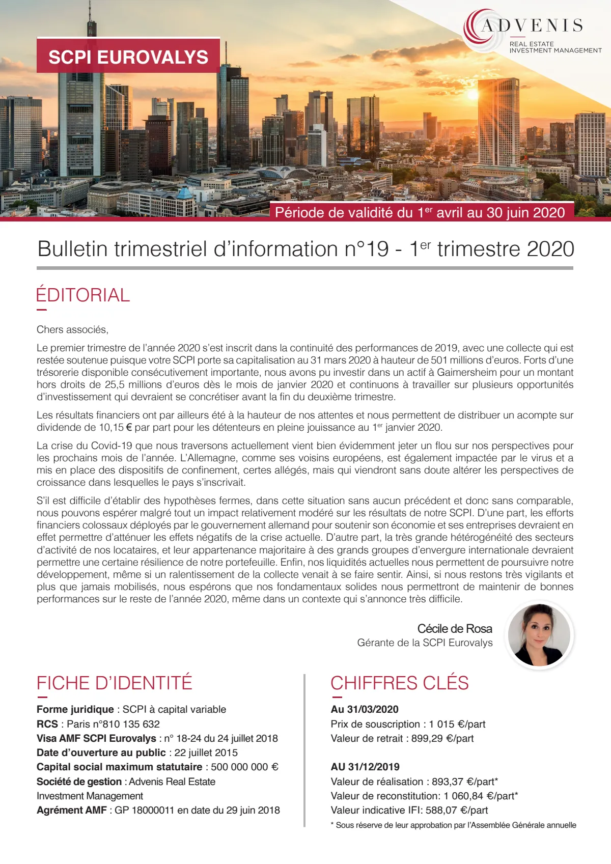 Bulletin trimestriel - 1er trimestre 2020