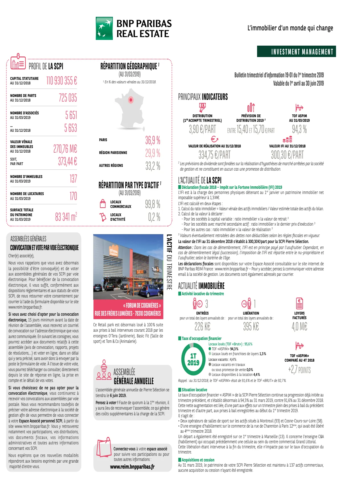 Bulletin trimestriel - 1er trimestre 2019