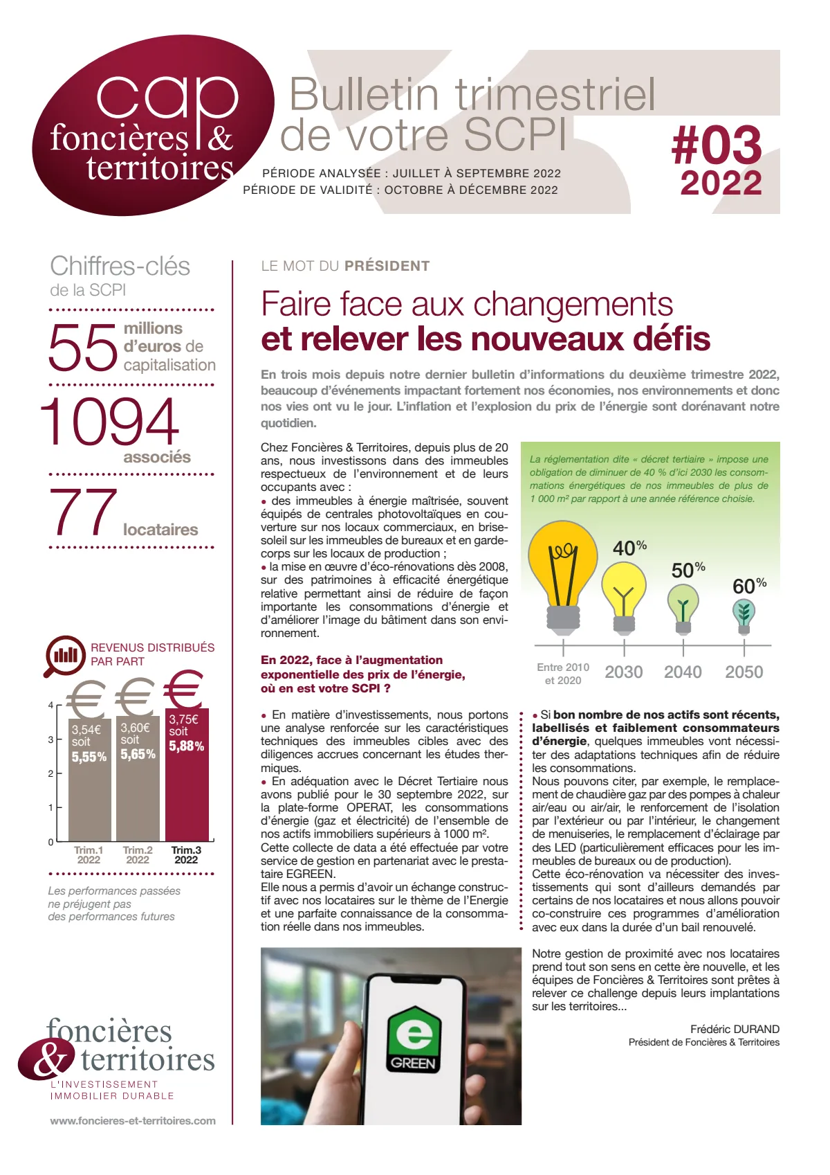 Bulletin trimestriel - 3ème trimestre 2022