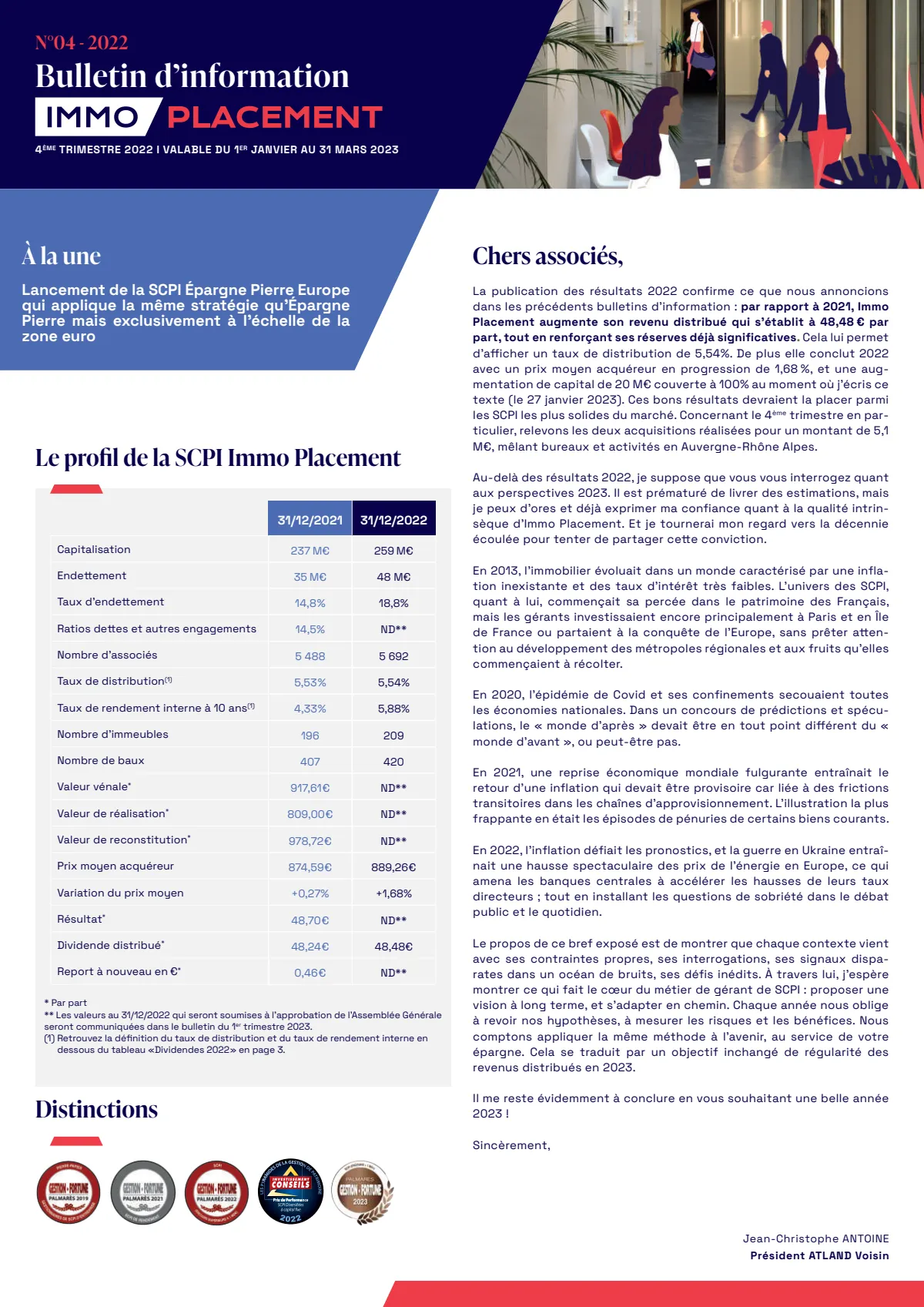 Bulletin trimestriel - 4ème trimestre 2022