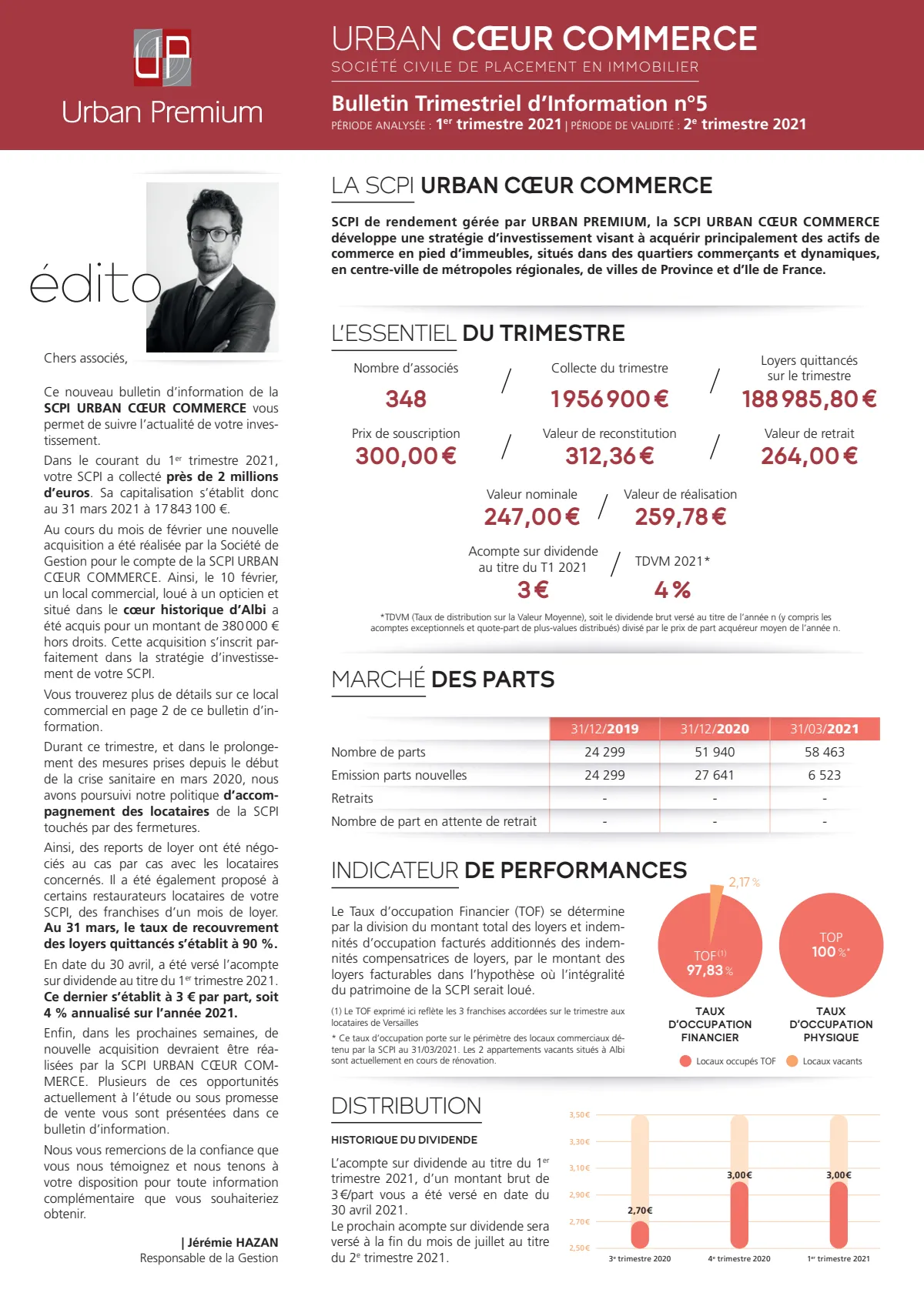 Bulletin trimestriel - 1er trimestre 2021