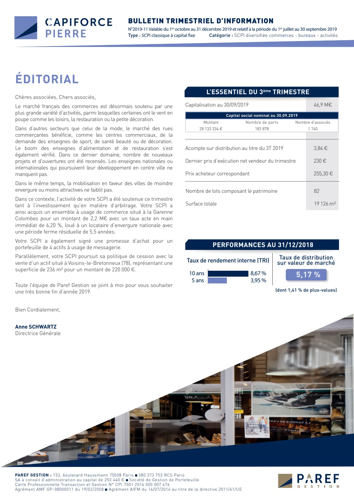 Bulletin trimestriel - 3ème trimestre 2019