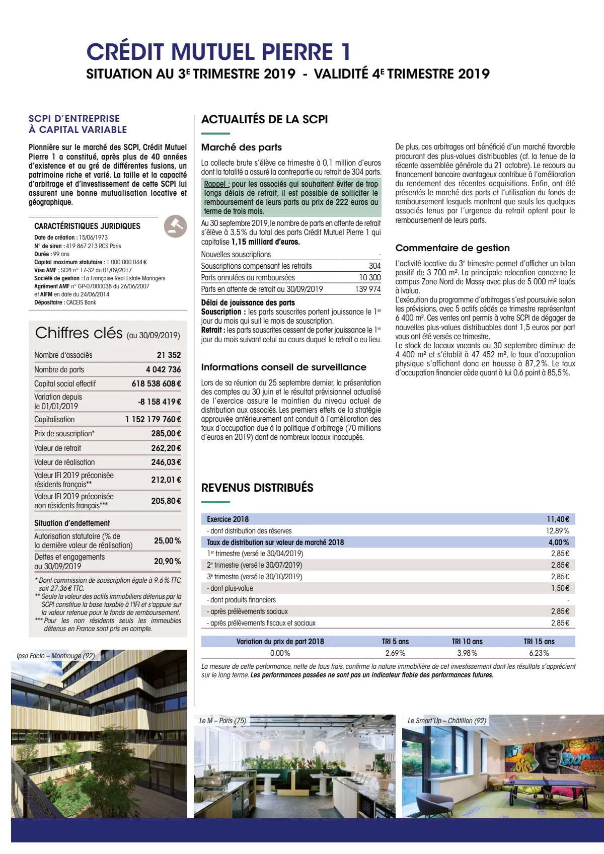 Bulletin trimestriel - 3ème trimestre 2019