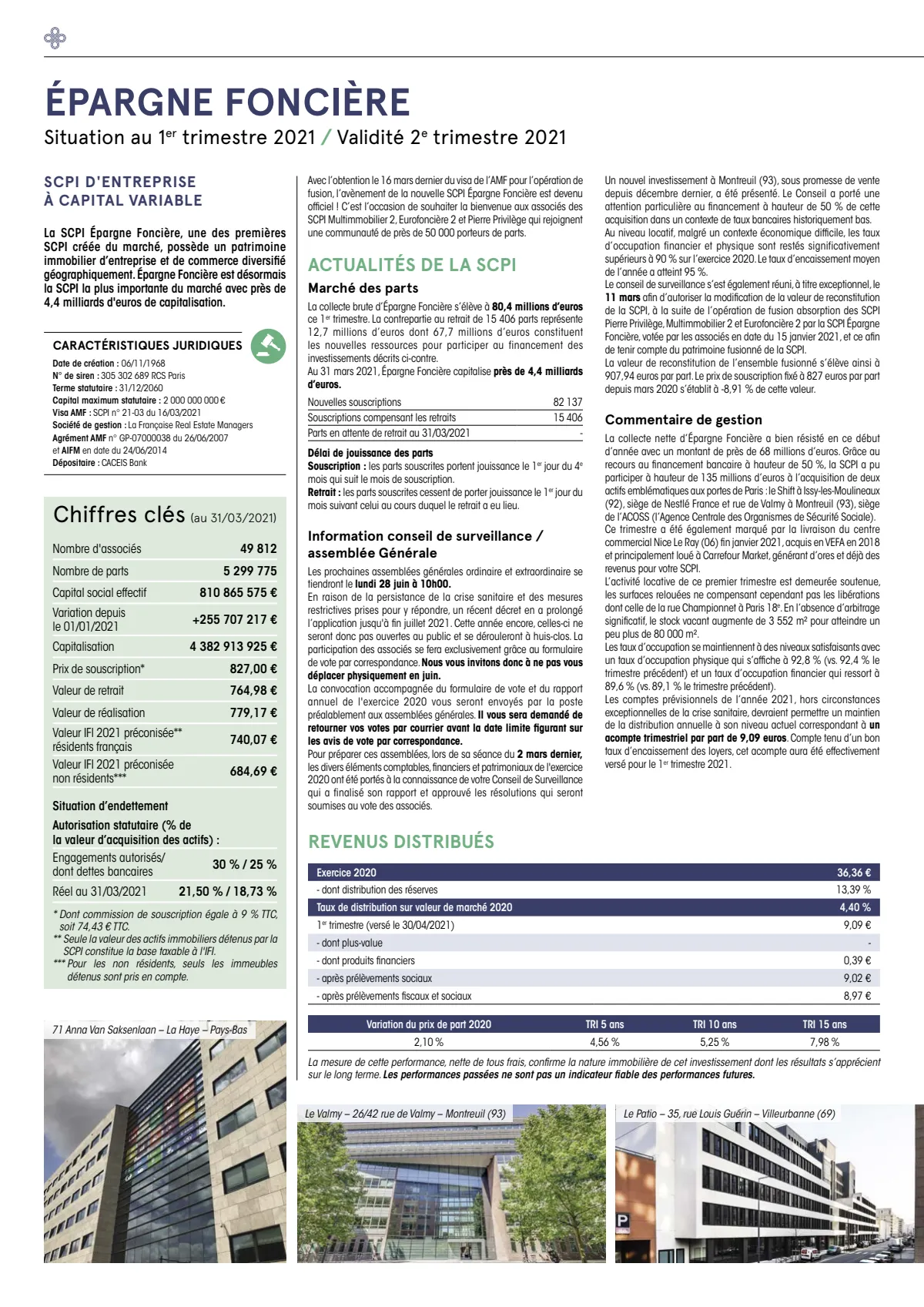 Bulletin trimestriel - 1er trimestre 2021