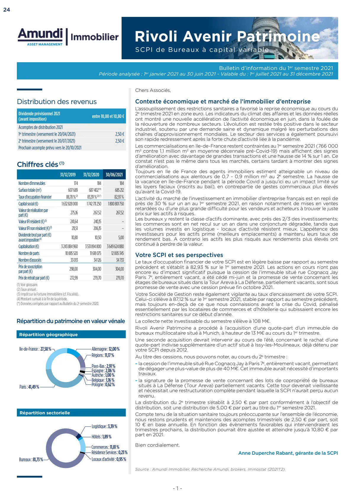 Bulletin trimestriel - 2ème trimestre 2021