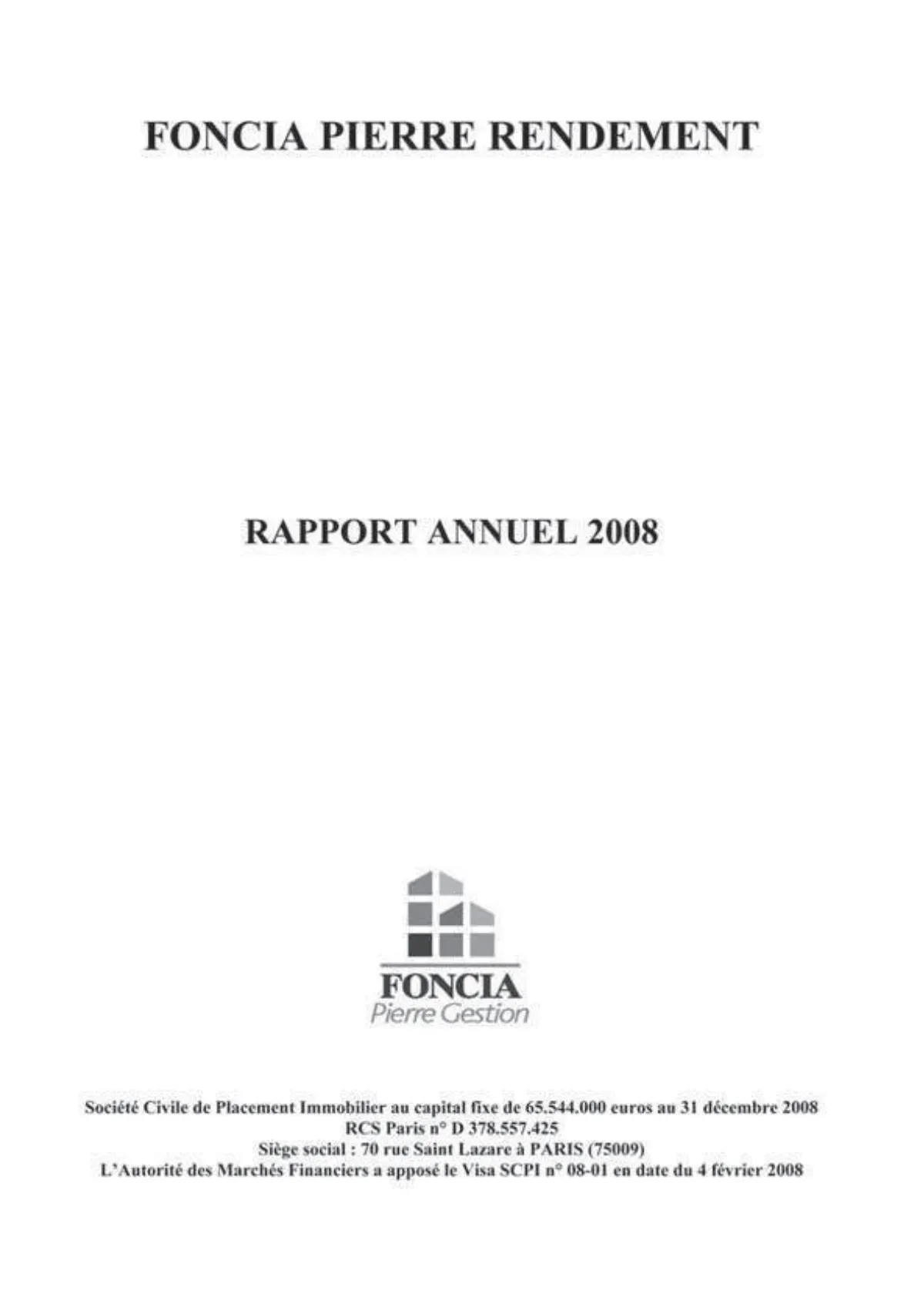 Rapport annuel - 2008