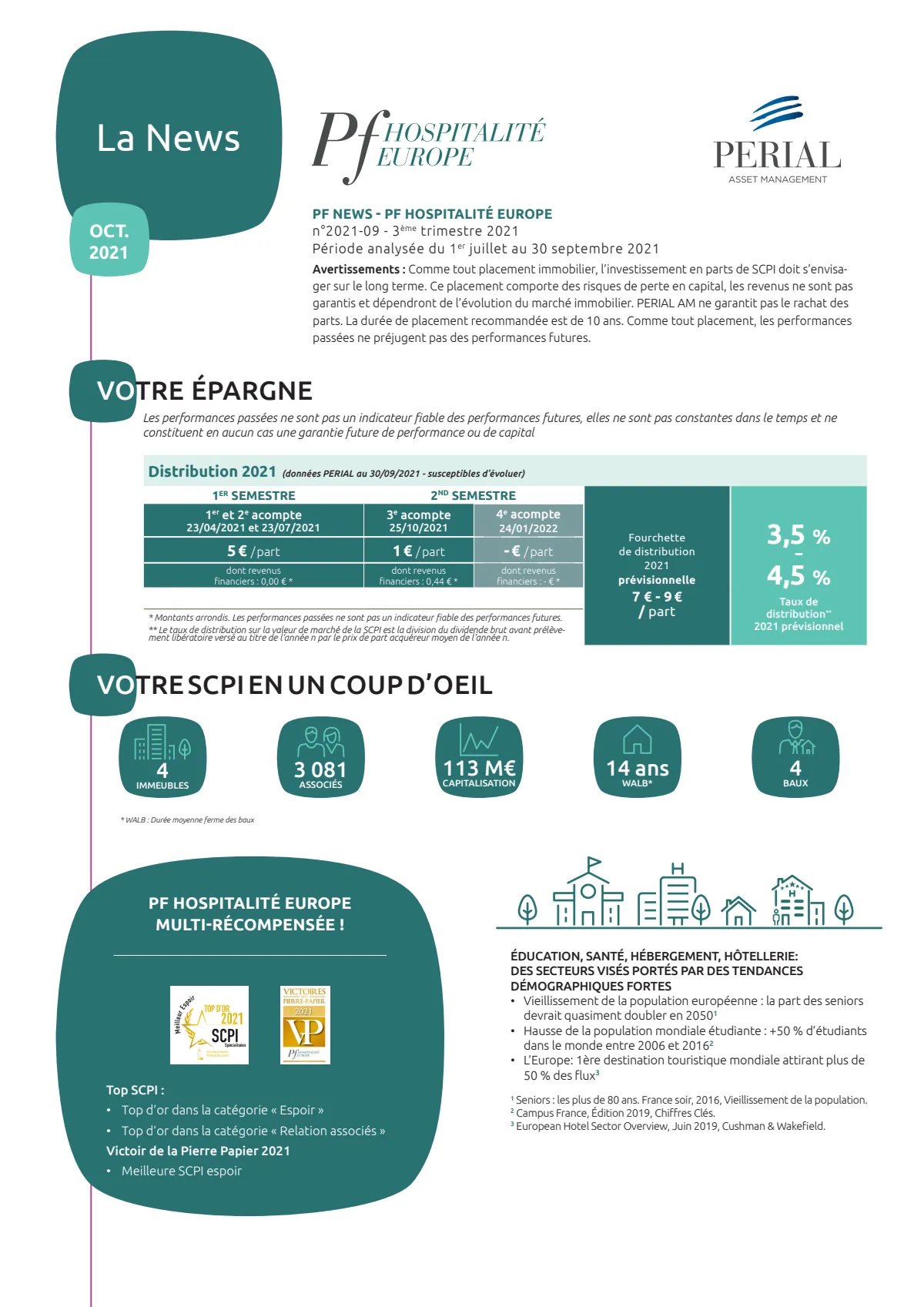 Bulletin trimestriel - 3ème trimestre 2021