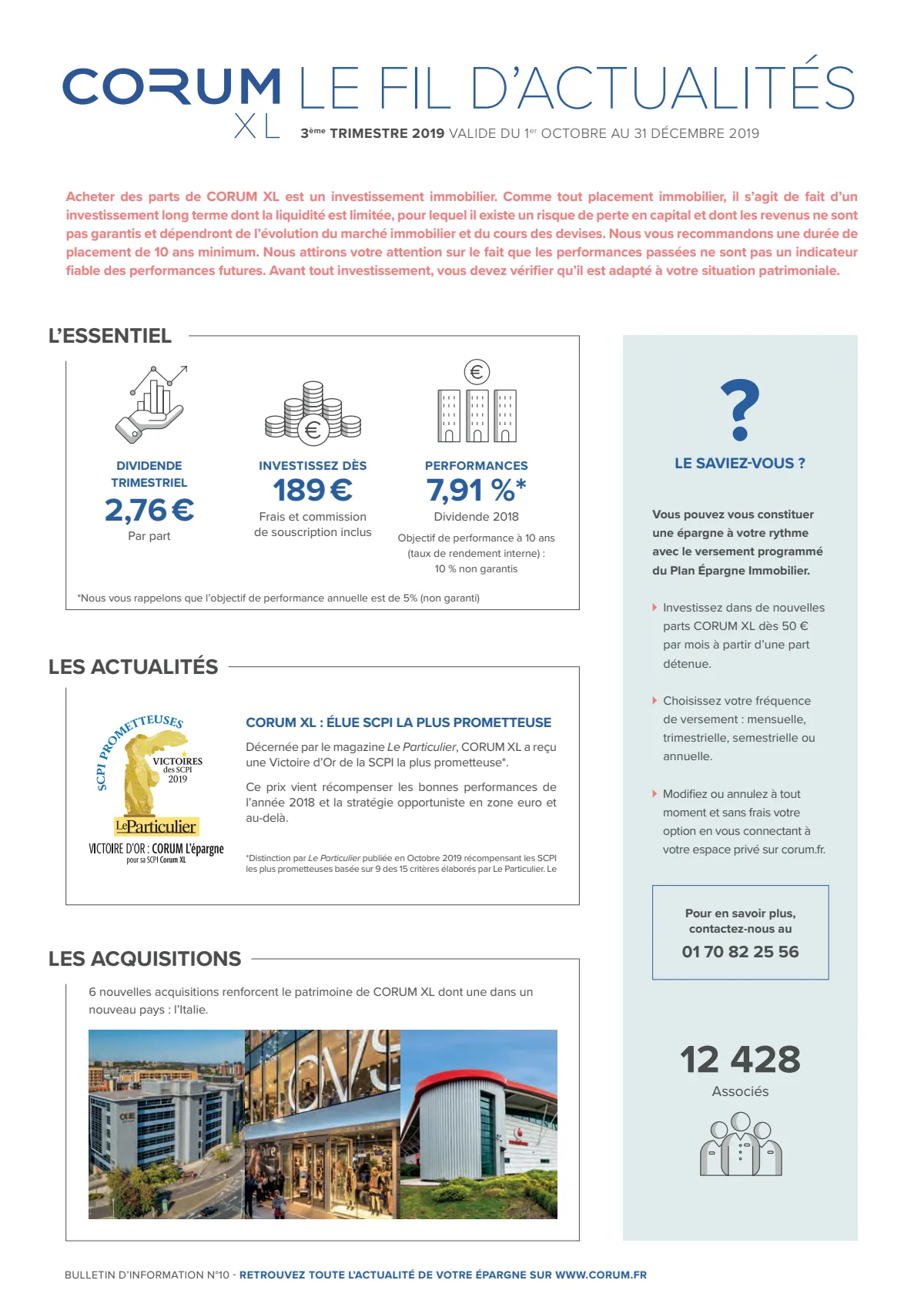 Bulletin trimestriel - 3ème trimestre 2019