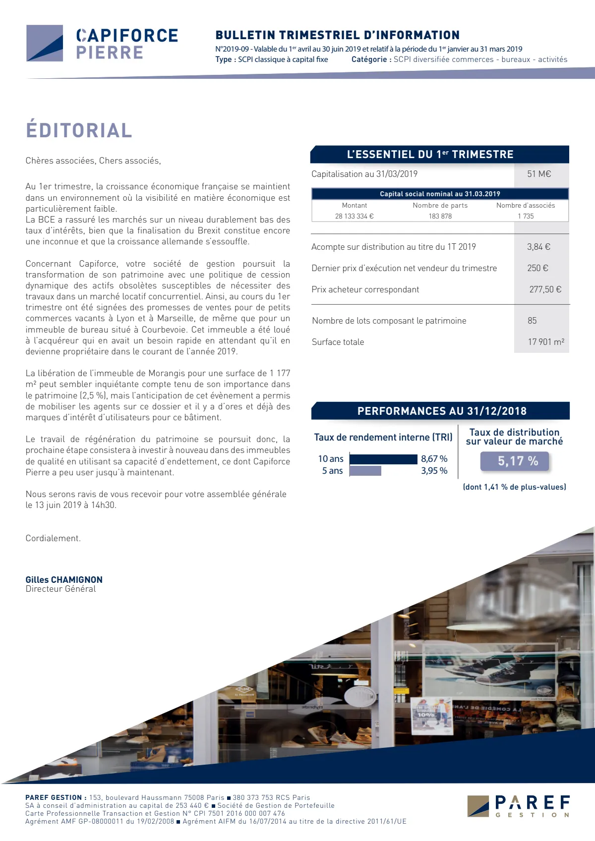 Bulletin trimestriel - 1er trimestre 2019