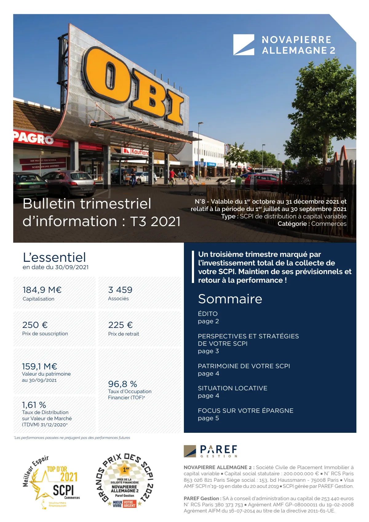 Bulletin trimestriel - 3ème trimestre 2021