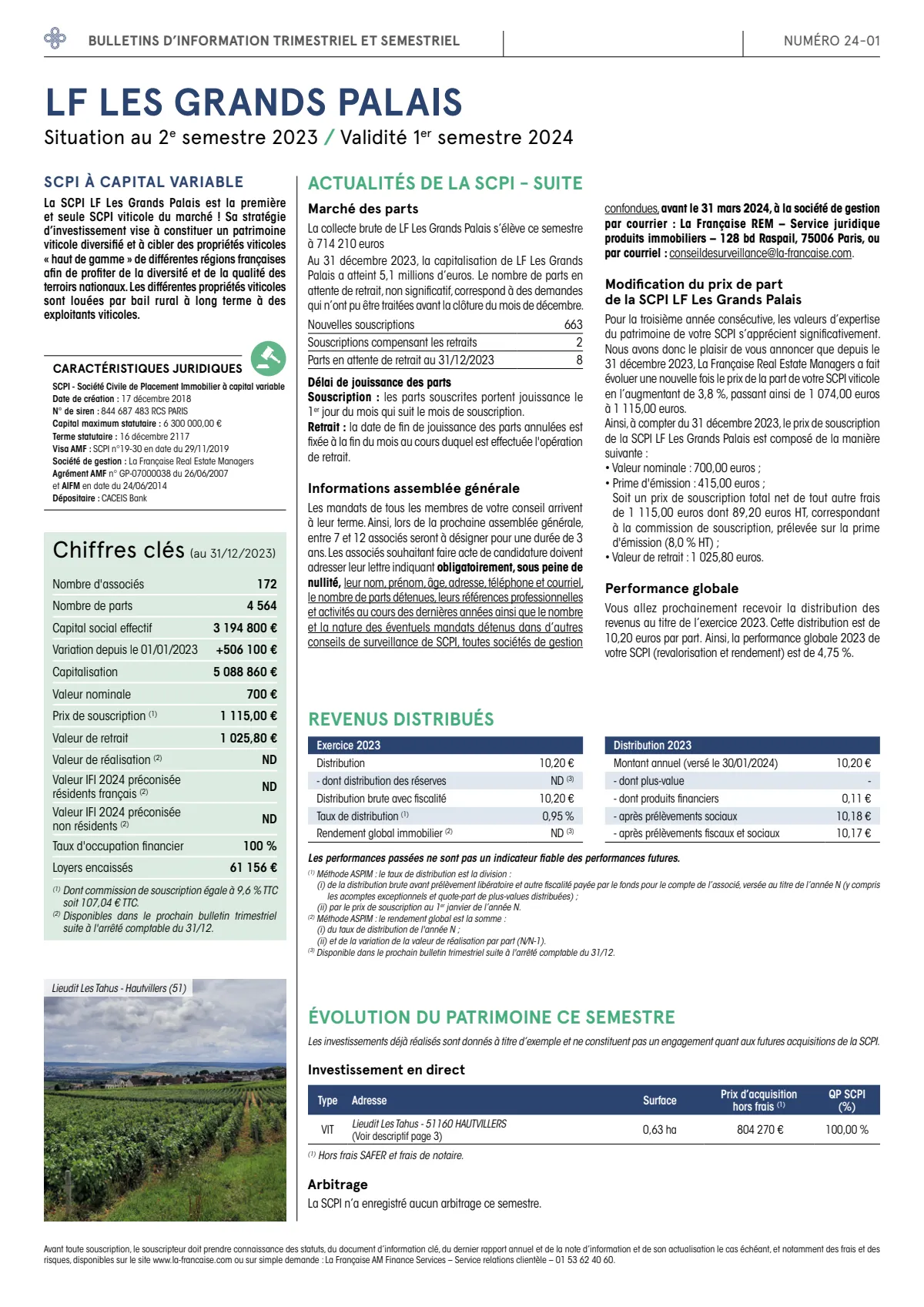 Bulletin semestriel - 2nd semestre 2023