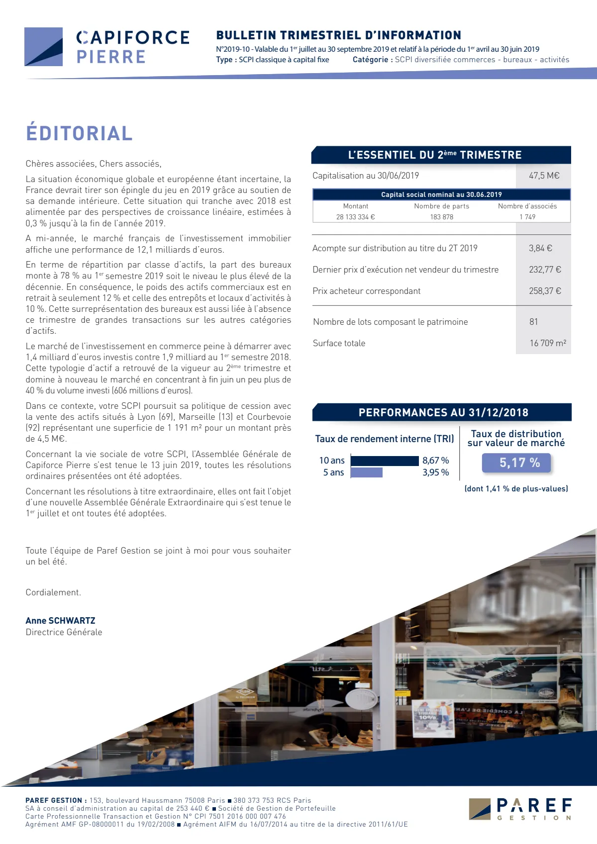 Bulletin trimestriel - 2ème trimestre 2019