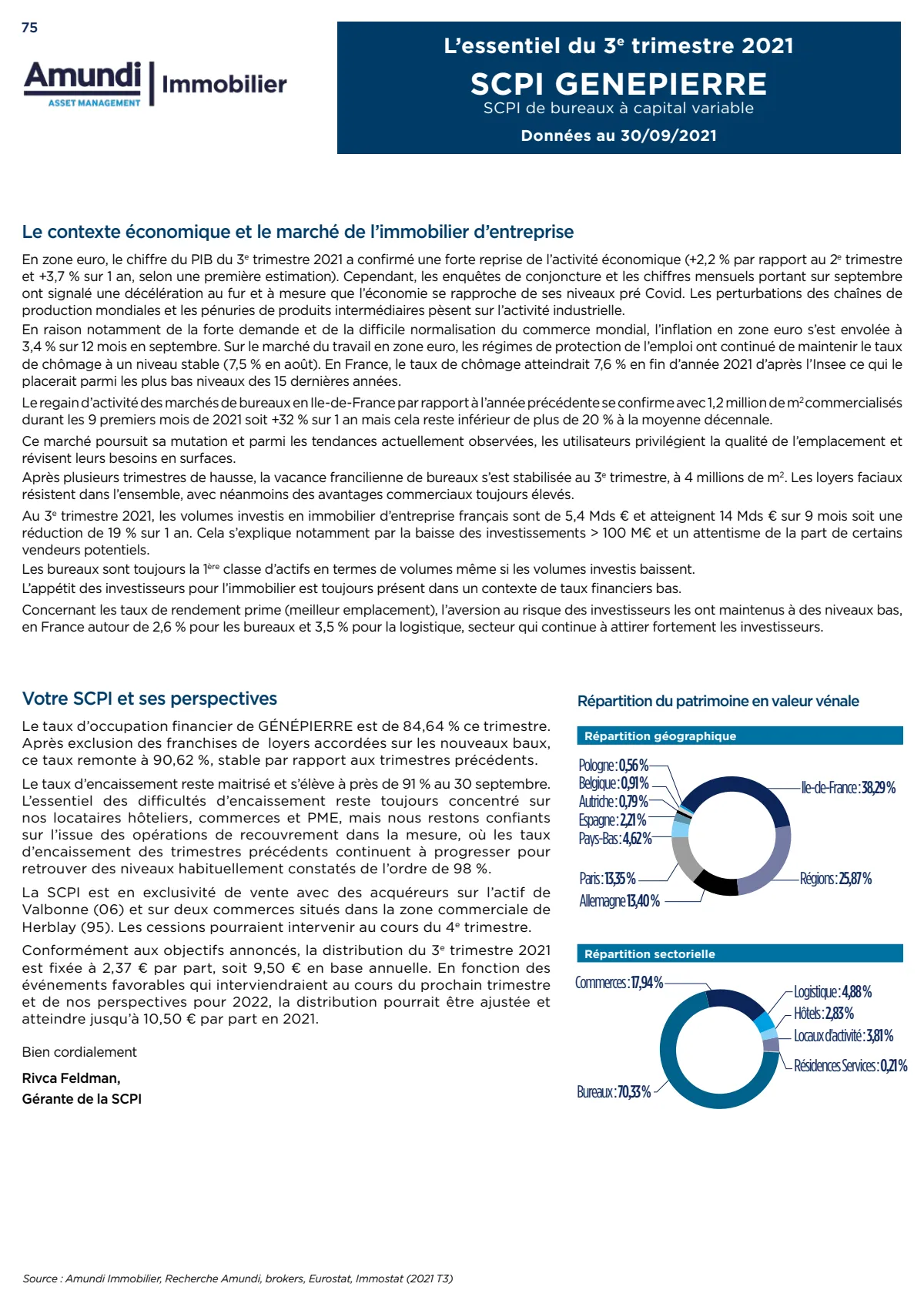 Bulletin trimestriel - 3ème trimestre 2021