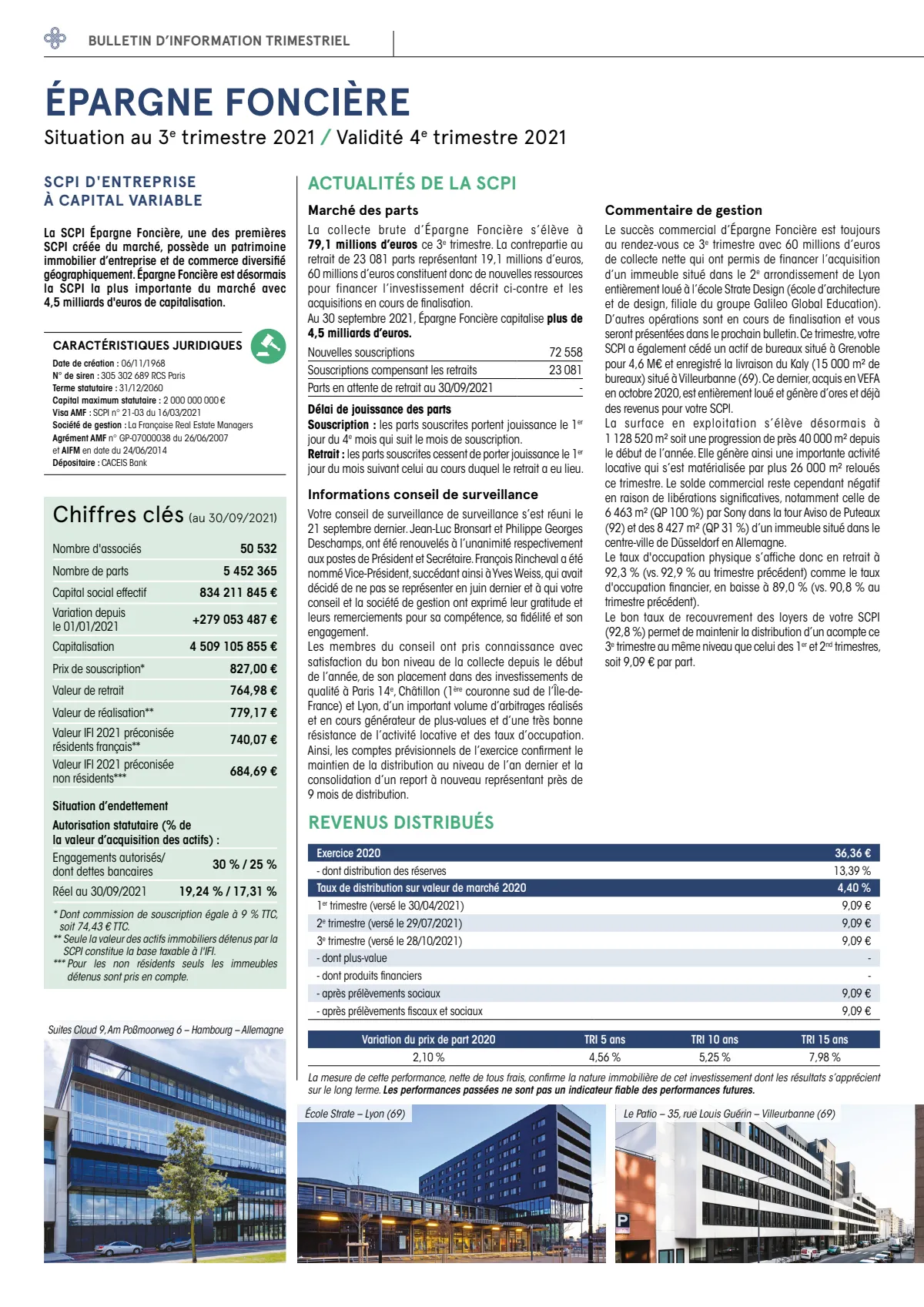 Bulletin trimestriel - 3ème trimestre 2021