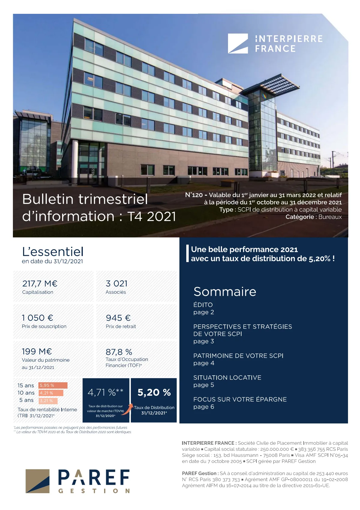 Bulletin trimestriel - 4ème trimestre 2021