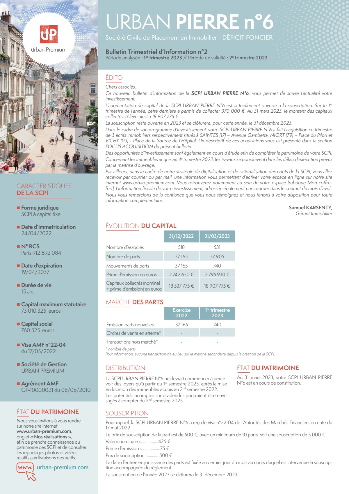 Bulletin trimestriel - 1er trimestre 2023