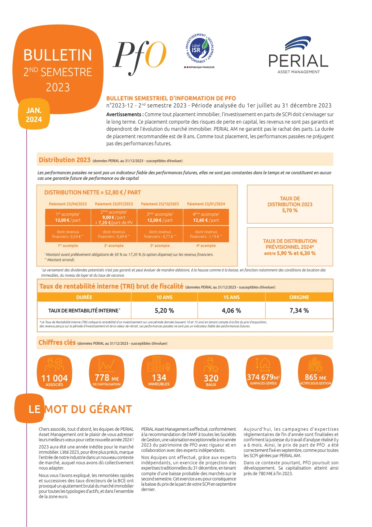 Rapport semestriel - 2nd semestre 2023