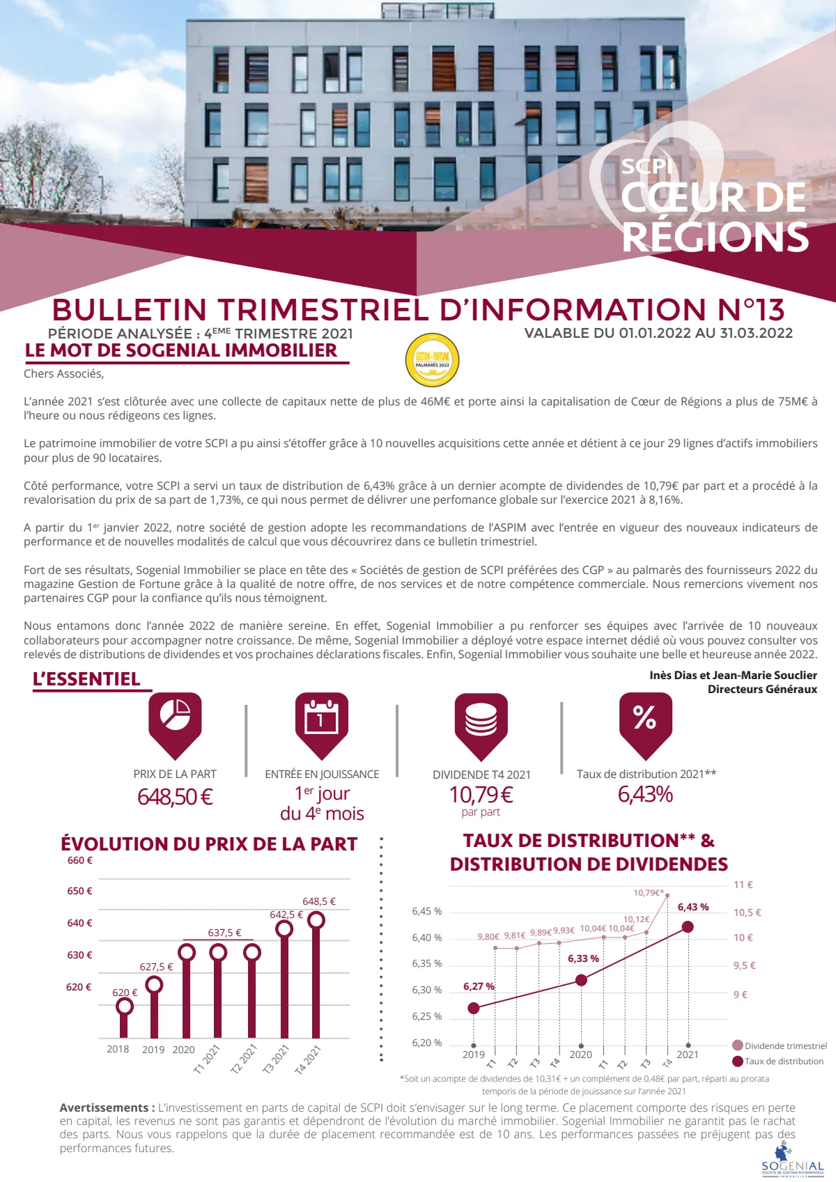 Bulletin trimestriel - 4ème trimestre 2021