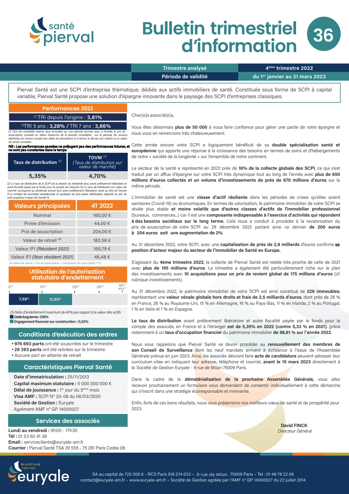 Bulletin trimestriel - 4ème trimestre 2022