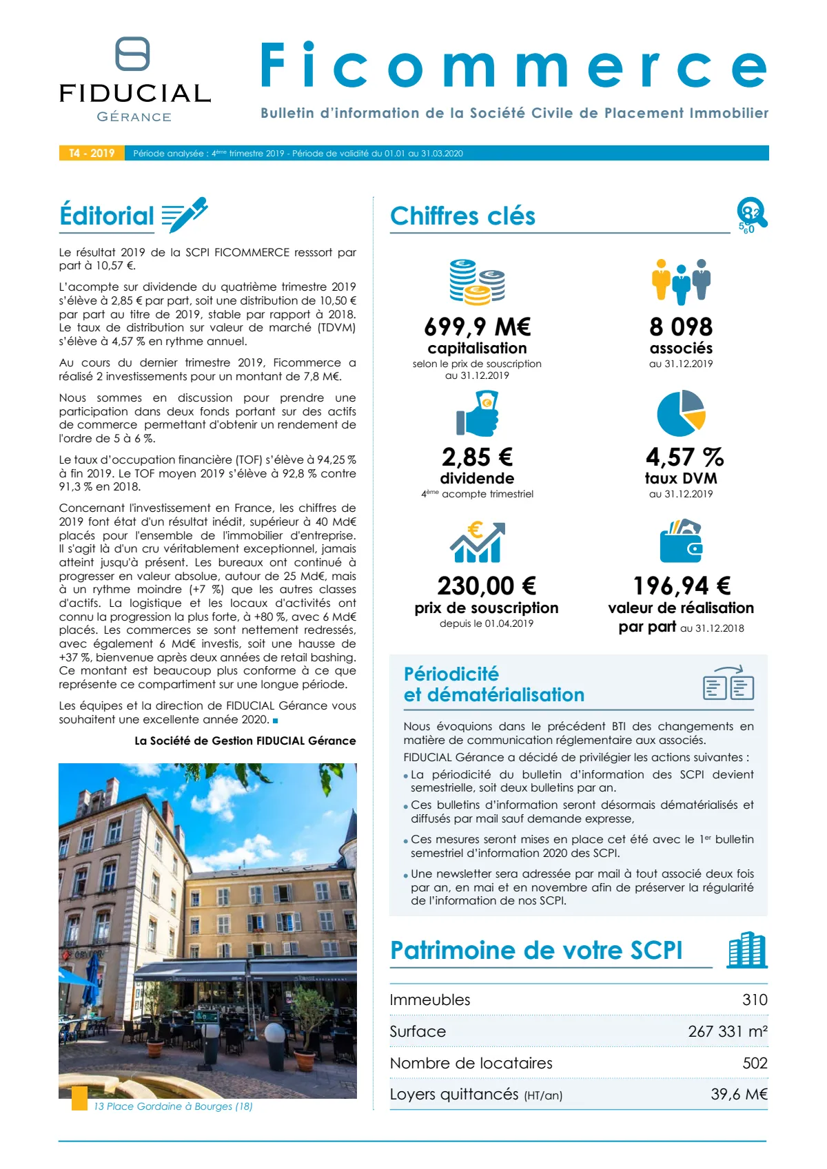 Bulletin trimestriel - 4ème trimestre 2019