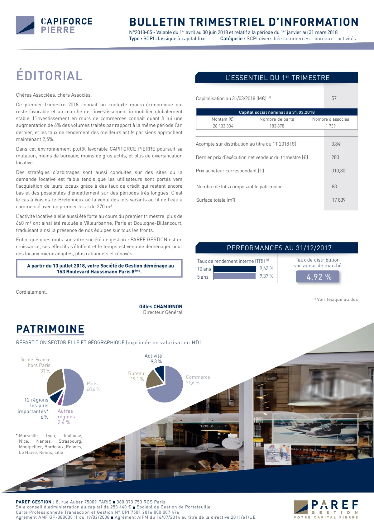 Bulletin trimestriel - 1er trimestre 2018