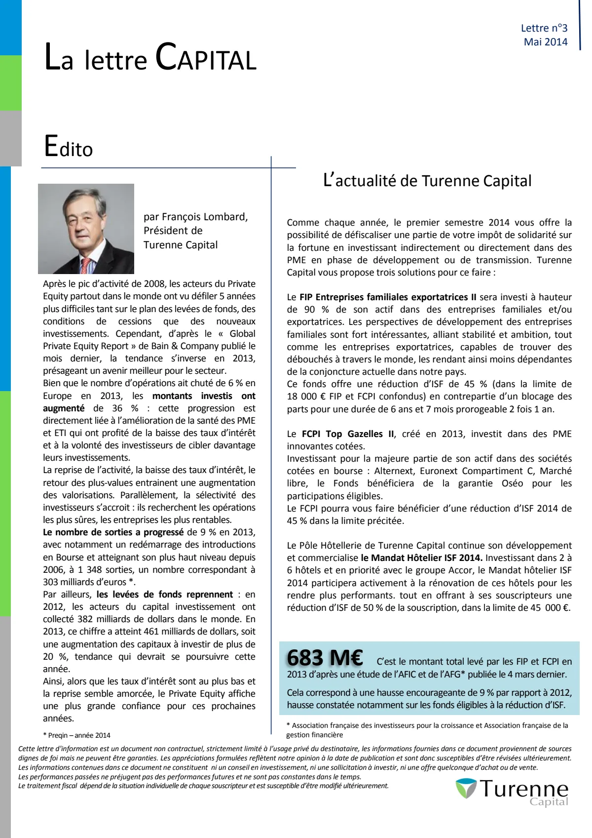 La Lettre Capital n°3 - mai 2014