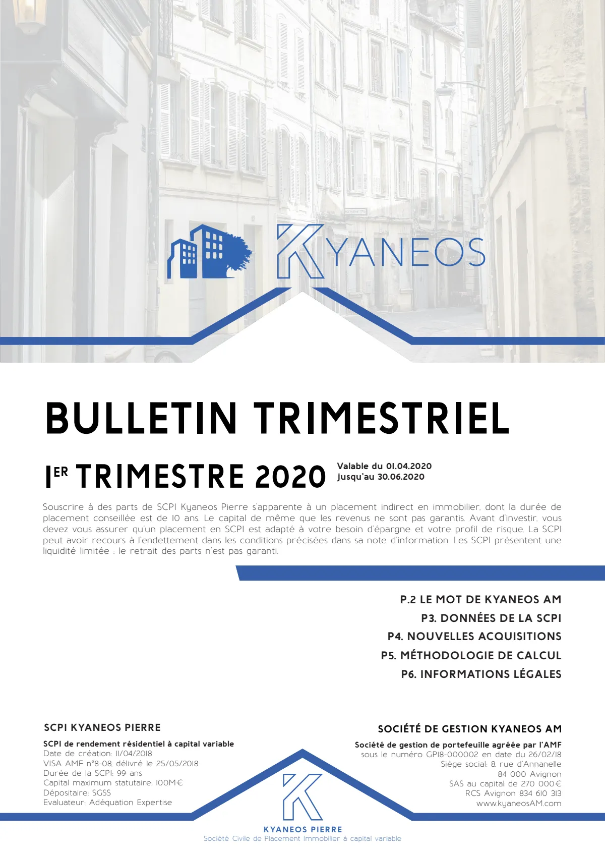 Bulletin trimestriel - 1er trimestre 2020