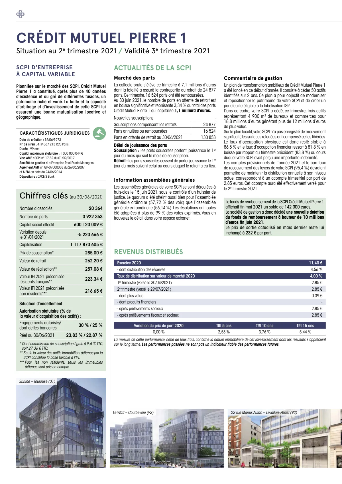 Bulletin trimestriel - 2ème trimestre 2021