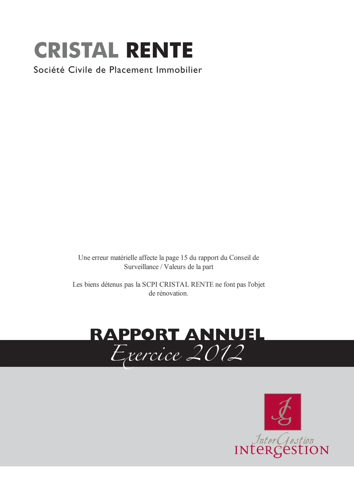 Rapport annuel - 2012