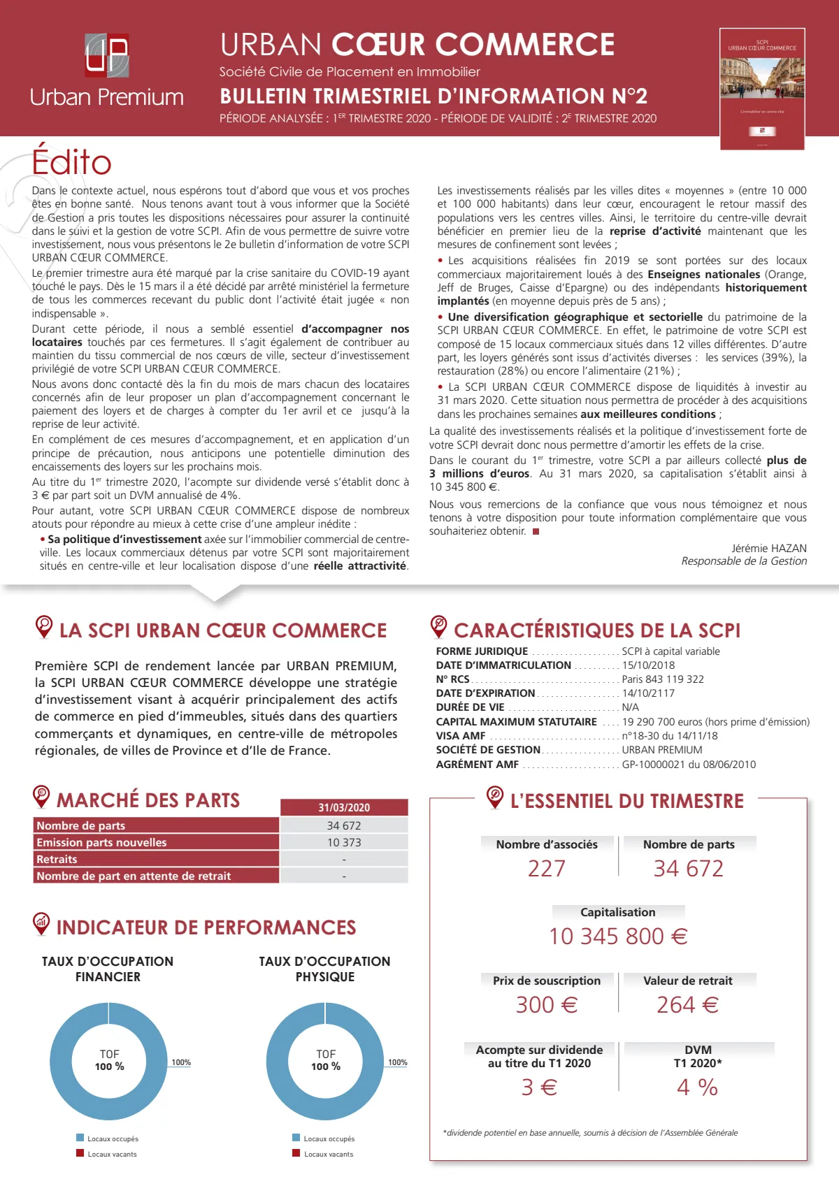 Bulletin trimestriel - 1er trimestre 2020