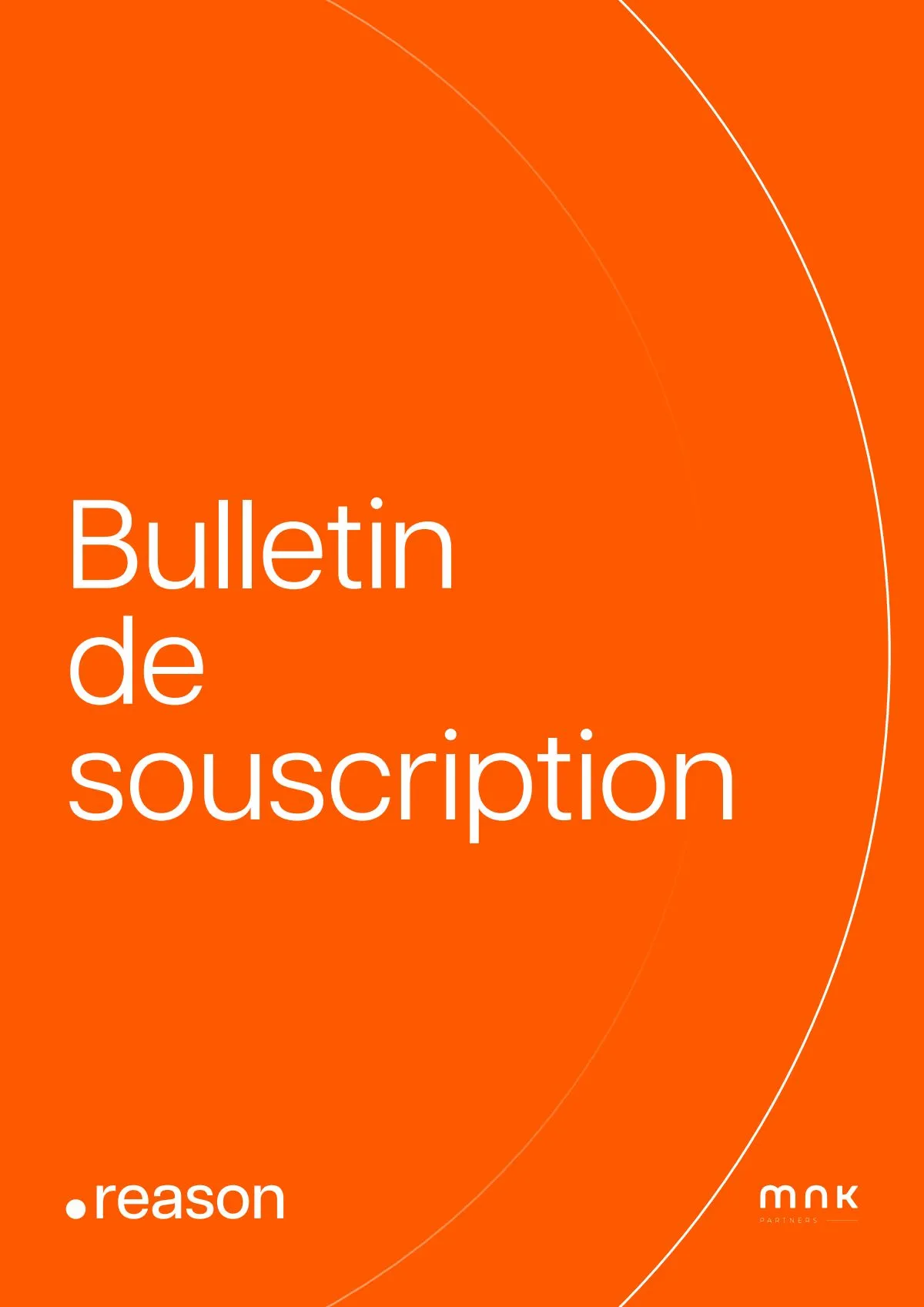 Bulletin de Souscription