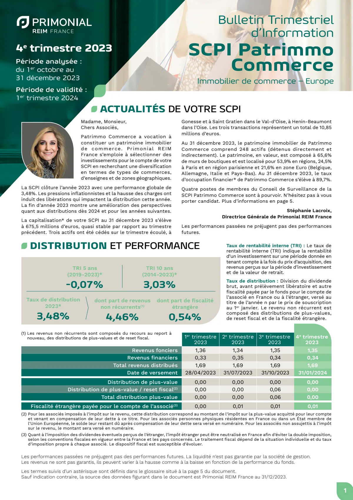 Bulletin trimestriel - 4ème trimestre 2023