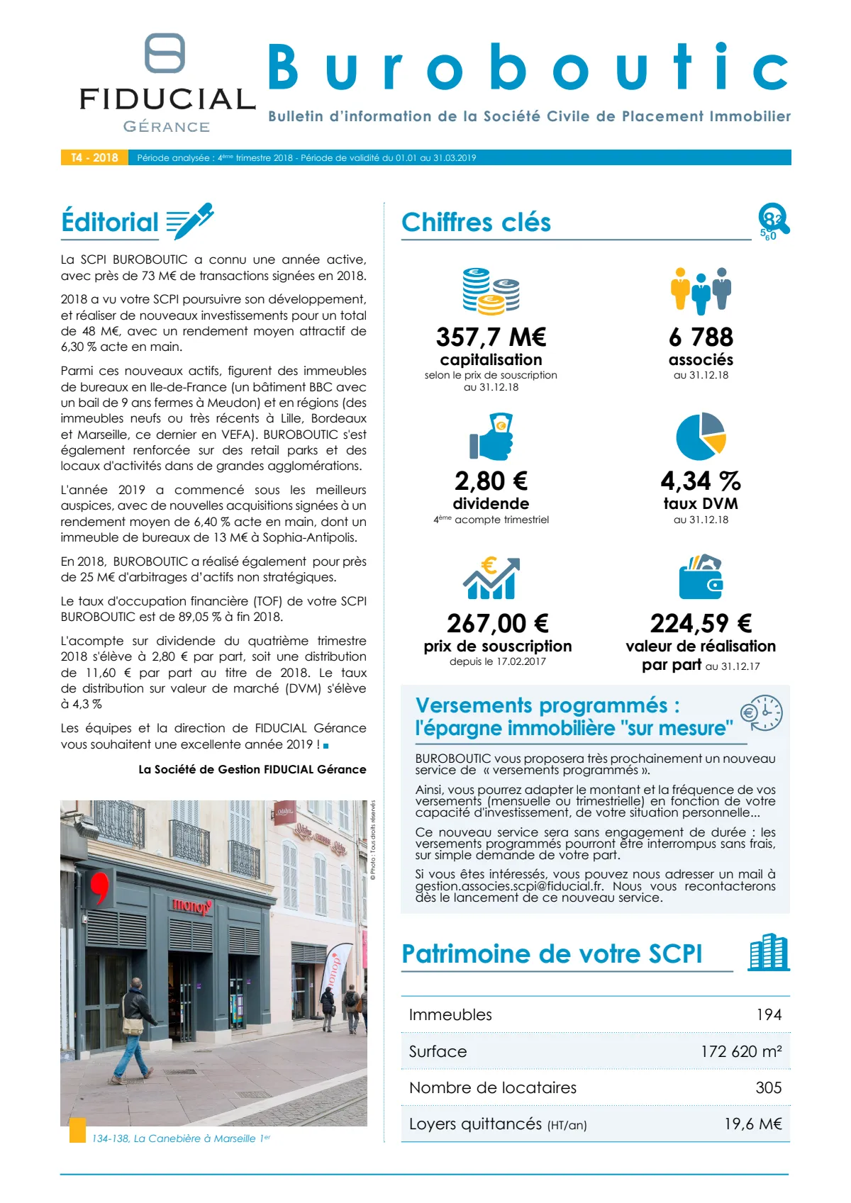 Bulletin trimestriel - 4ème trimestre 2018