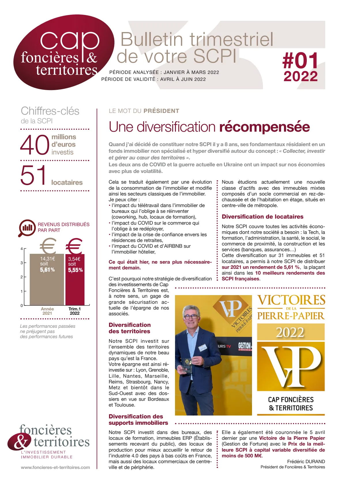 Bulletin trimestriel - 1er trimestre 2022