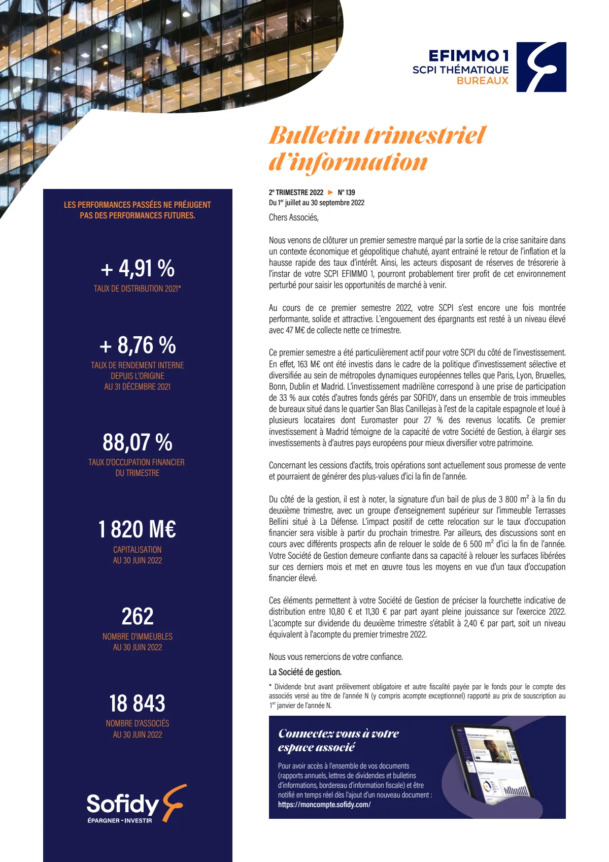 Bulletin trimestriel - 2ème trimestre 2022