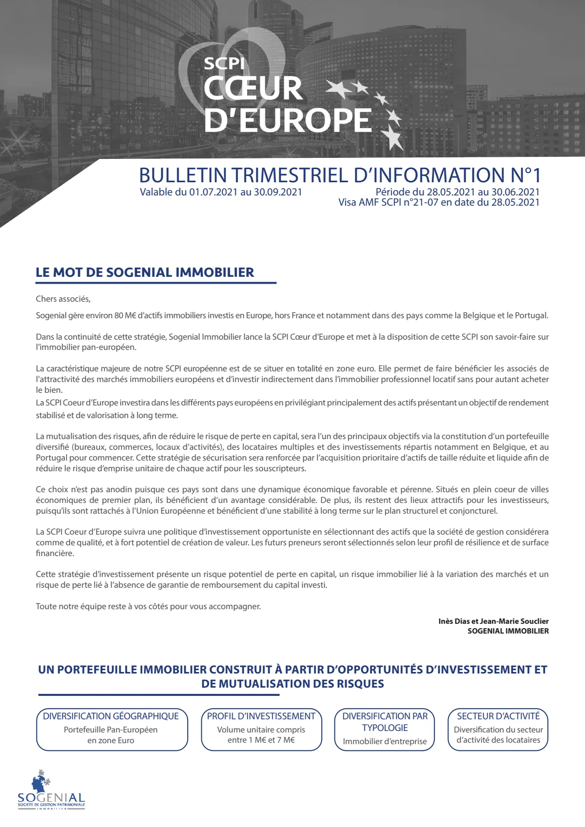 Bulletin trimestriel - 2ème trimestre 2021