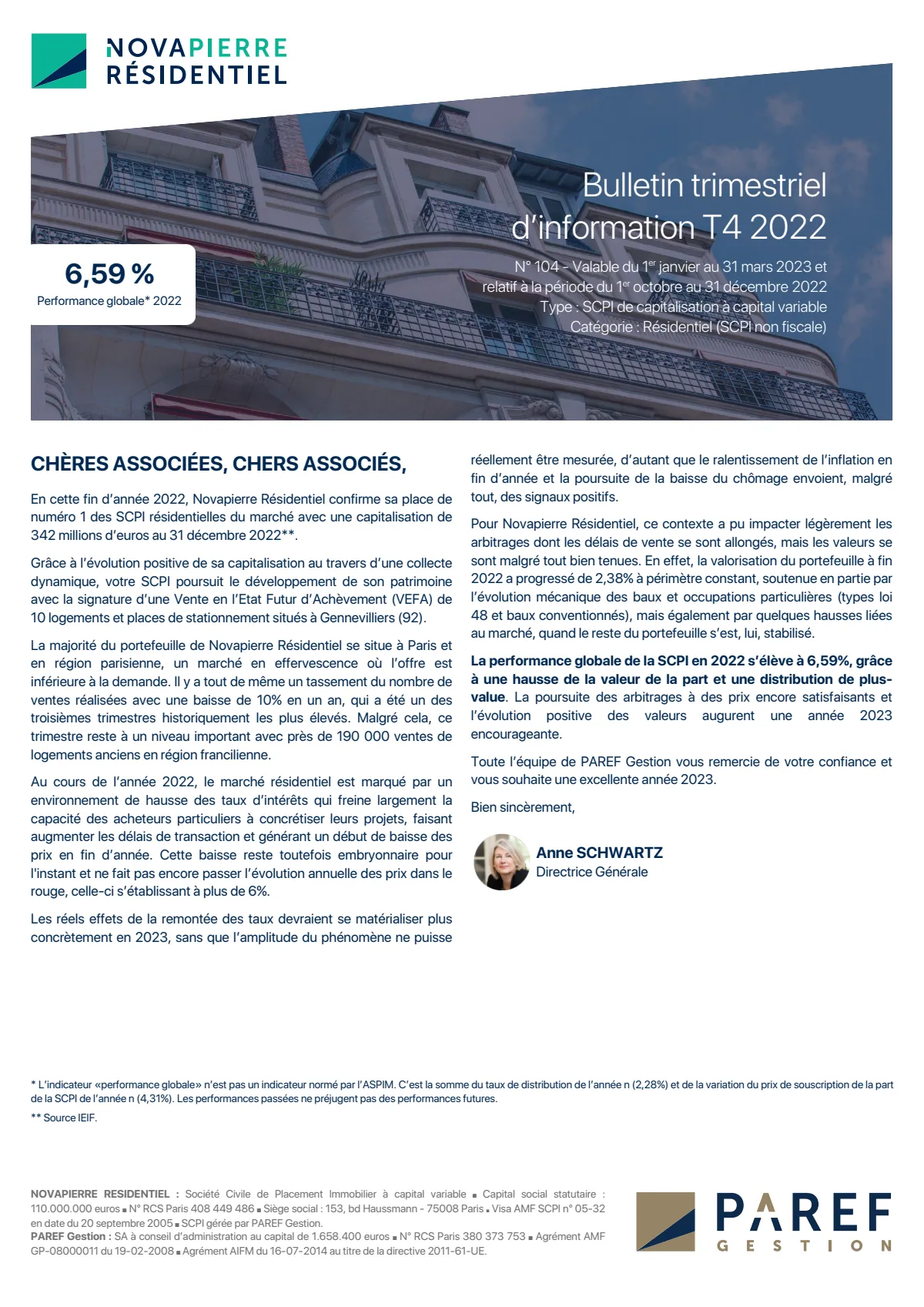 Bulletin trimestriel - 4ème trimestre 2022