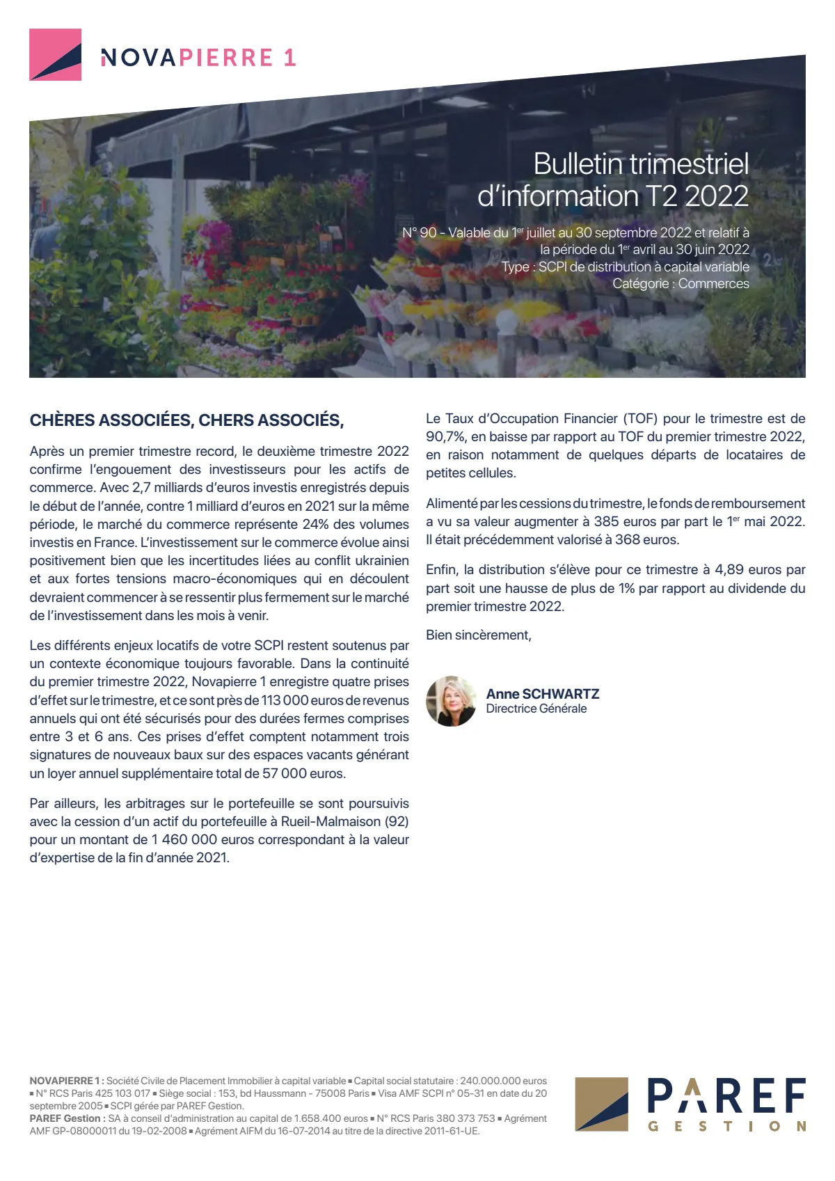 Bulletin trimestriel - 2ème trimestre 2022